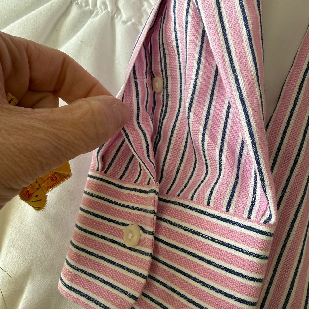 Lauren Ralph Lauren Men's XL
18 36/37 Blue/Pink Striped Button Down PREPPY - Picture 10 of 10